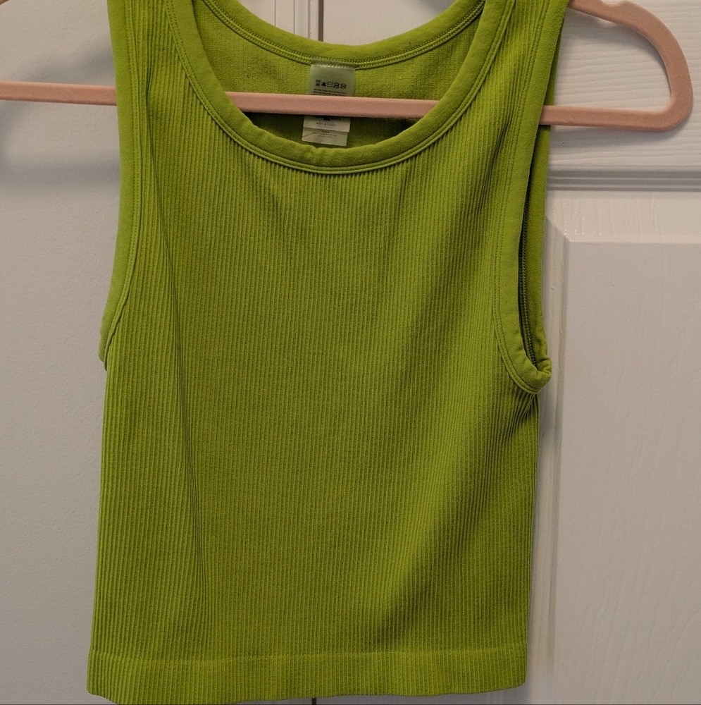 Sunday Best Vibrant Green Ribbed Tank Top
